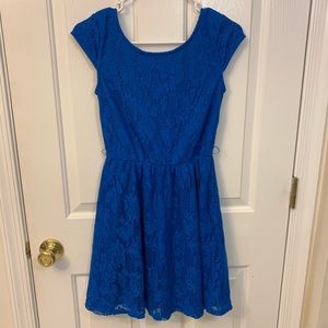 Mudd cobalt blue lace dress